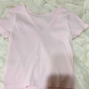 PINK Victoria's Secret Light Pink V-Neck Tee